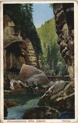 Jonsdorf (CZ) Janov Edmundova Soutěska/Edmundsklamm: Festung 1929