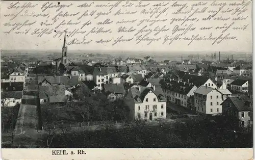 Kehl (Rhein) Partie an der Stadt, gel. Feldpost SB Landst.-Bat. Rosenheim 1915
