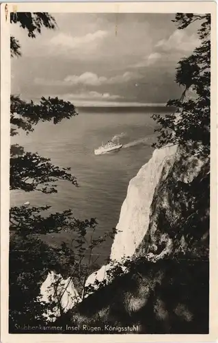 Stubbenkammer-Sassnitz Königstuhl, Dampfer gel. Sagard Rügen 1939