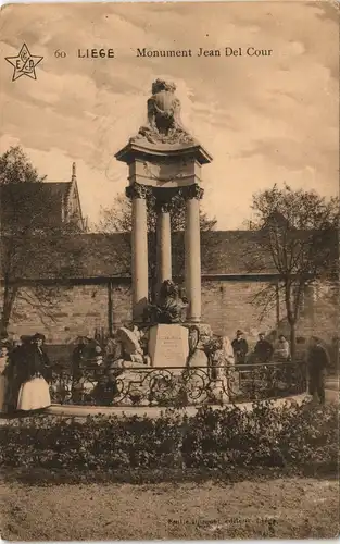 Postkaart Lüttich Luik Lîdje Monument Jean del Cour 1915
