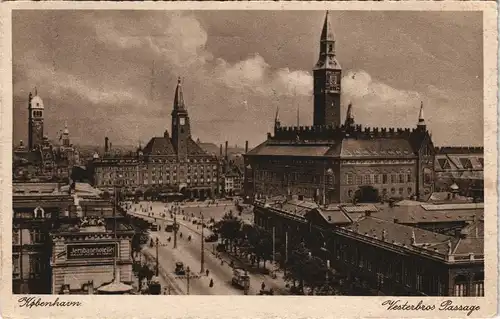 Postcard Kopenhagen København Vesterbergs Passage 1929
