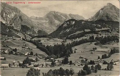 Ansichtskarte Toggenburg-Wildhaus SG Stadt, Unterwasser 1911