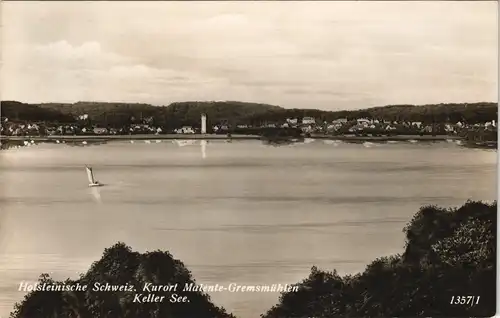 Bad Malente-Gremsmühlen-Malente Nlick über den See auf die Stadt 1938
