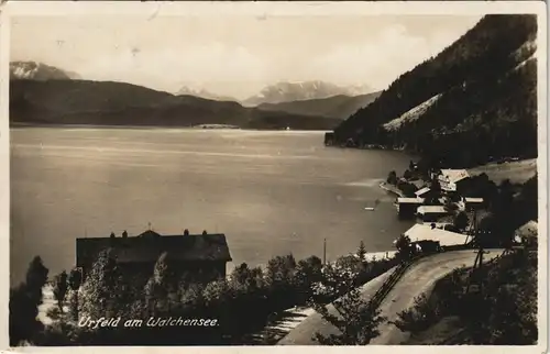 Ansichtskarte Urfeld-Kochel am See Straßenpartie 1931