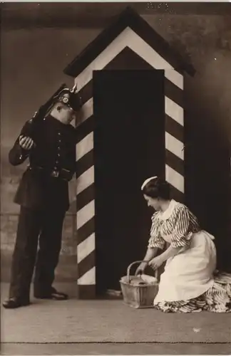 Soldat mit Pickelhaube und Frau Atelierfoto Brück & Sohn Meißen 1915