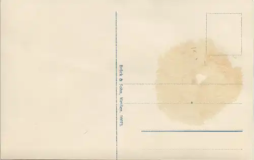 Soldat trägt Frau den Wäschekorb Atelierfotot Brück Meißen 1916