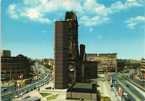 Charlottenburg-Berlin Kaiser-Wilhelm-Gedächtniskirche, Breitscheidplatz 1974