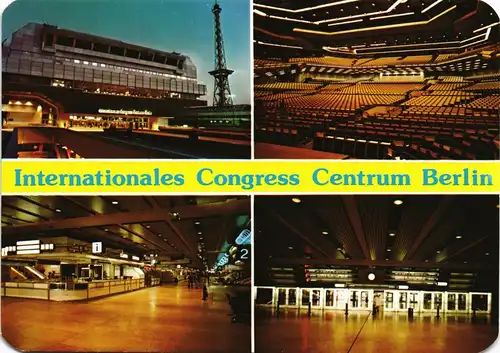 Berlin Internationales Congress Centrum 4 Ansichten Mehrbild-AK 1985