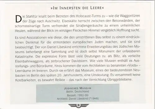 Sammelkarte Berlin Jüdisches Museum Luftaufnahme 2000