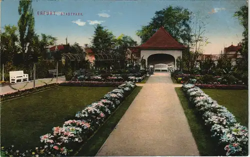 Ansichtskarte Erfurt Stadtpark, Pavillon 1912