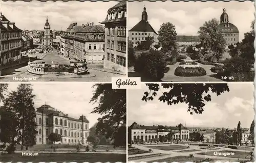 Ansichtskarte Gotha Hauptmarkt, Schloß 1962