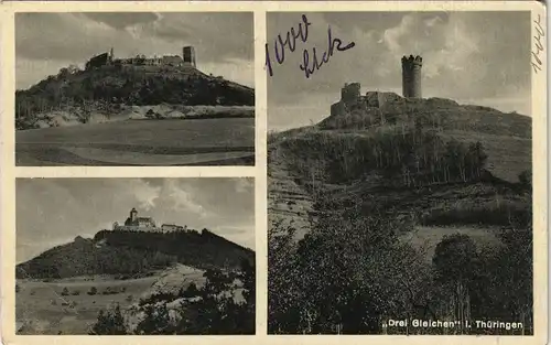 Ansichtskarte Wandersleben Die Gleichen - 3 Bild 1935