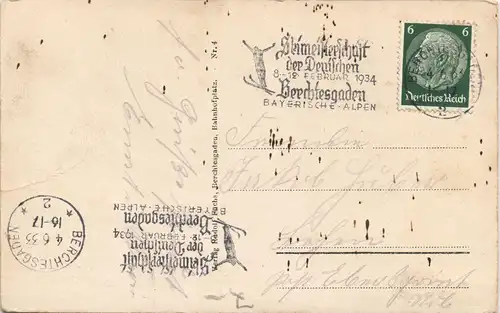 Ansichtskarte Berchtesgaden Panorama-Ansicht Blick Watzmann 1933