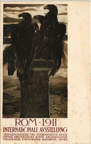 Cartoline Rom Roma Künstlerkarte Internationale Ausstellung - Kunst 1911