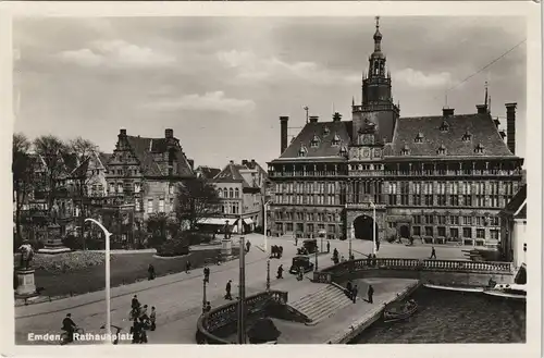 Ansichtskarte Emden Rathausplatz 1932