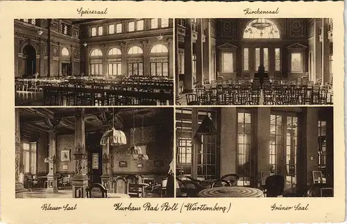 Ansichtskarte Bad Boll Innenansichten Kurhaus - 4 Bild 1931