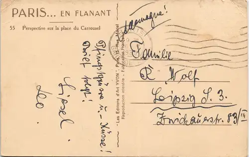 CPA Paris Arc de Triomphe du Carrousel Place du Carrousel 1939