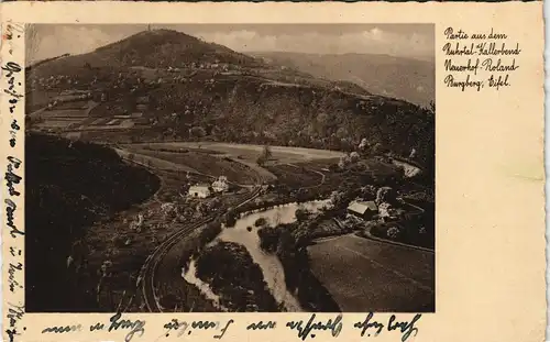 Partie aus dem Ruhrtal Hallerbend, Neuerhof 1935 gelaufen mit Stempel HEIMBACH