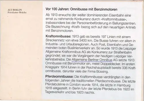 Ansichtskarte Tiergarten-Berlin Potsdamer Brücke - REPRO 1913/1995