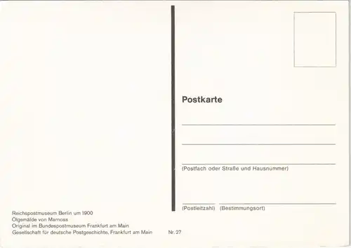 Ansichtskarte Mitte-Berlin Postmuseum nach Ölgemälde von Marnoss 1900/1999