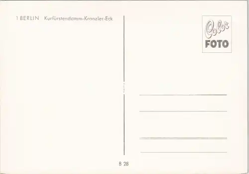 Ansichtskarte Mitte-Berlin Kranzler-Ecke, Verkehr 1979