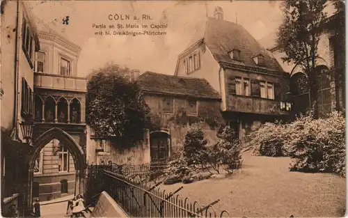 Ansichtskarte Köln St. Maria im Kapitol, Hinterhof 1912