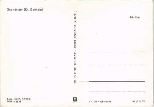 Ansichtskarte Gnandstein-Kohren-Sahlis Totalansicht 1978