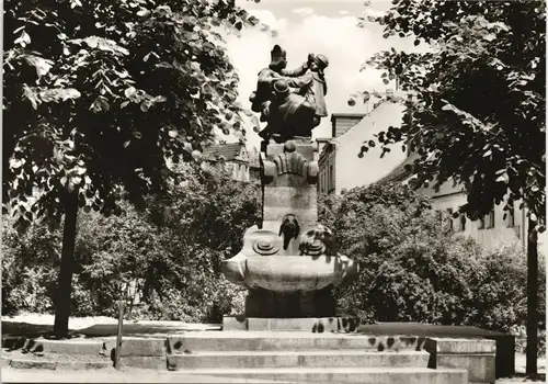 Ansichtskarte Altenburg Skatbrunnen 1979