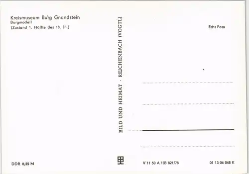 Gnandstein-Kohren-Sahlis Kreismuseum Burg Gnandstein Burgmodell 1978