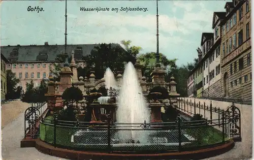 Ansichtskarte Gotha Wasserkunst-Schloßberg 1911