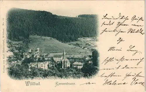 Ansichtskarte Bad Wildbad Kernerstrasse 1899