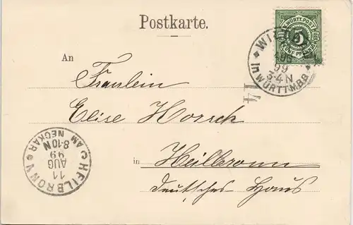 Ansichtskarte Bad Wildbad Kernerstrasse 1899