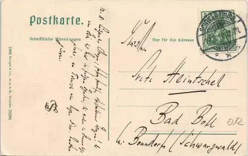 Ansichtskarte Schwarzburg Waldpartie am Schweizerhaus-Schwarzatal 1910