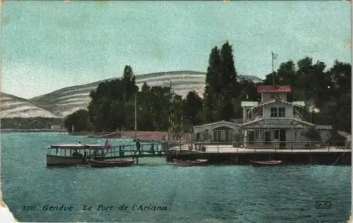 Ansichtskarte Genf Genève Genève Le Port de l'Ariana 1910