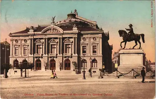 Ansichtskarte Genf Genève Place Neuve 1908