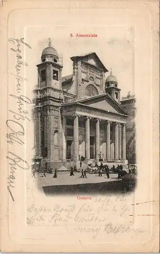Cartoline Genua Genova (Zena) S. Annunziata Stadtteilansicht 1902