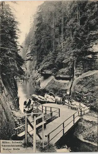 Postcard Jonsdorf (CZ) Janov Edmundsklamm - Breiter Stein 1924