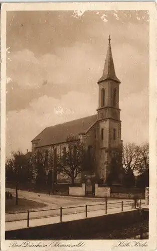 Ansichtskarte Bad Dürrheim Partie an der kath. Kirche 1925