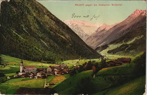 Ansichtskarte Neustift im Stubaital Stadtpartie 1911