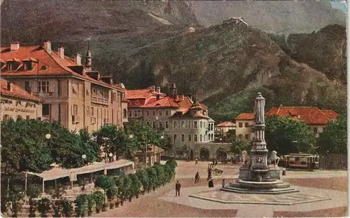 Cartoline Bozen Bolzano Piazza Walter col Virgolo. 1925