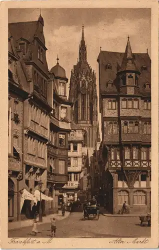 Ansichtskarte Frankfurt am Main Alter Markt, Dom 1921 #