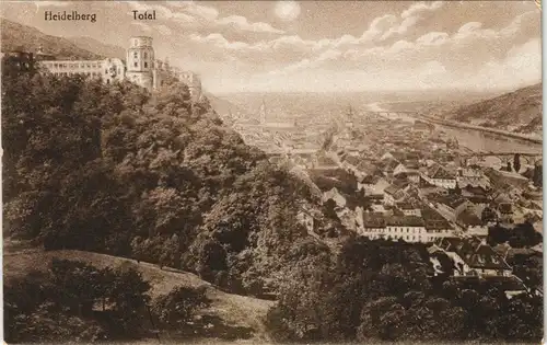 Ansichtskarte Heidelberg Schloß und Stadt 1926