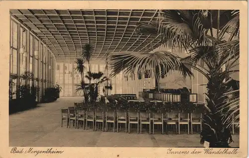 Ansichtskarte Bad Mergentheim Inneres der Wandelhalle - Saal 1936