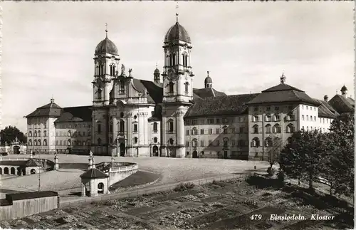 Ansichtskarte Einsiedeln Kloster 1962