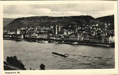 Ansichtskarte Boppard Stadt und Schiffe 1959