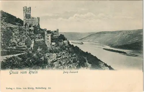 Ansichtskarte Mainz Burg Sooneck/Saneck/Sonneck 1907