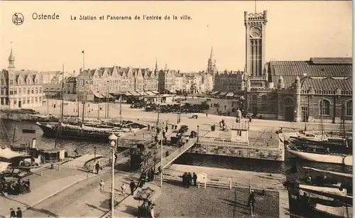 Ostende Oostende La Station et Panorama de l'entrée de la ville. 1913