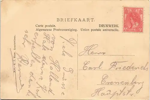 Postkaart Amsterdam Amsterdam Heerengracht 1923