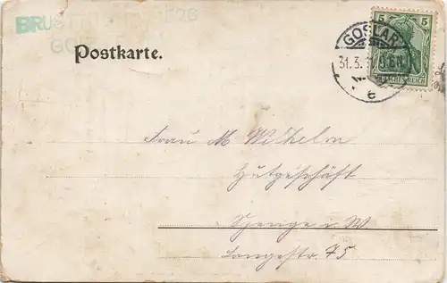 Ansichtskarte Goslar Hotel Restaurant Brusttuch Bes.: H. Ebermann 1901