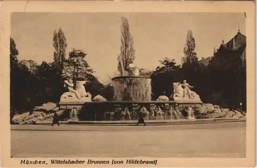 Ansichtskarte München Wittelsbacher Brunnen (von Hildebrand) 1925